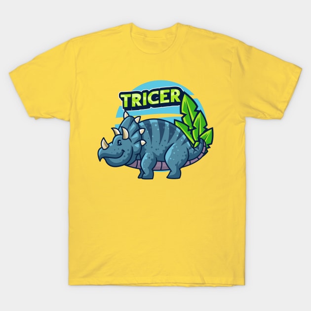 Cute Tricer T-Shirt by Harrisaputra